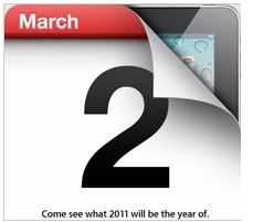 Apple confirma oficialmente iPad 2 para el 2 de marzo