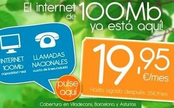 100 Mbps simétricos en Barcelona con Adamo