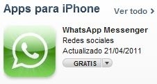 WhatsApp gratis para iOS desde App Store