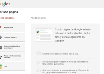 Google Plus ya permite crear páginas