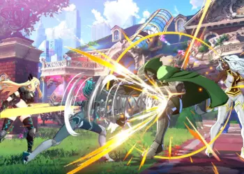 Magik, Danger, Doctor Doom y Storm combaten en un escenario de Marvel Tōkon: Fighting Souls