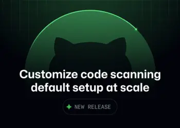Ilustración oficial de GitHub sobre la personalización del análisis de código predeterminado