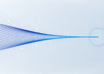 Ilustración abstracta azul del anuncio de Muse Code y Muse Spark 1.2