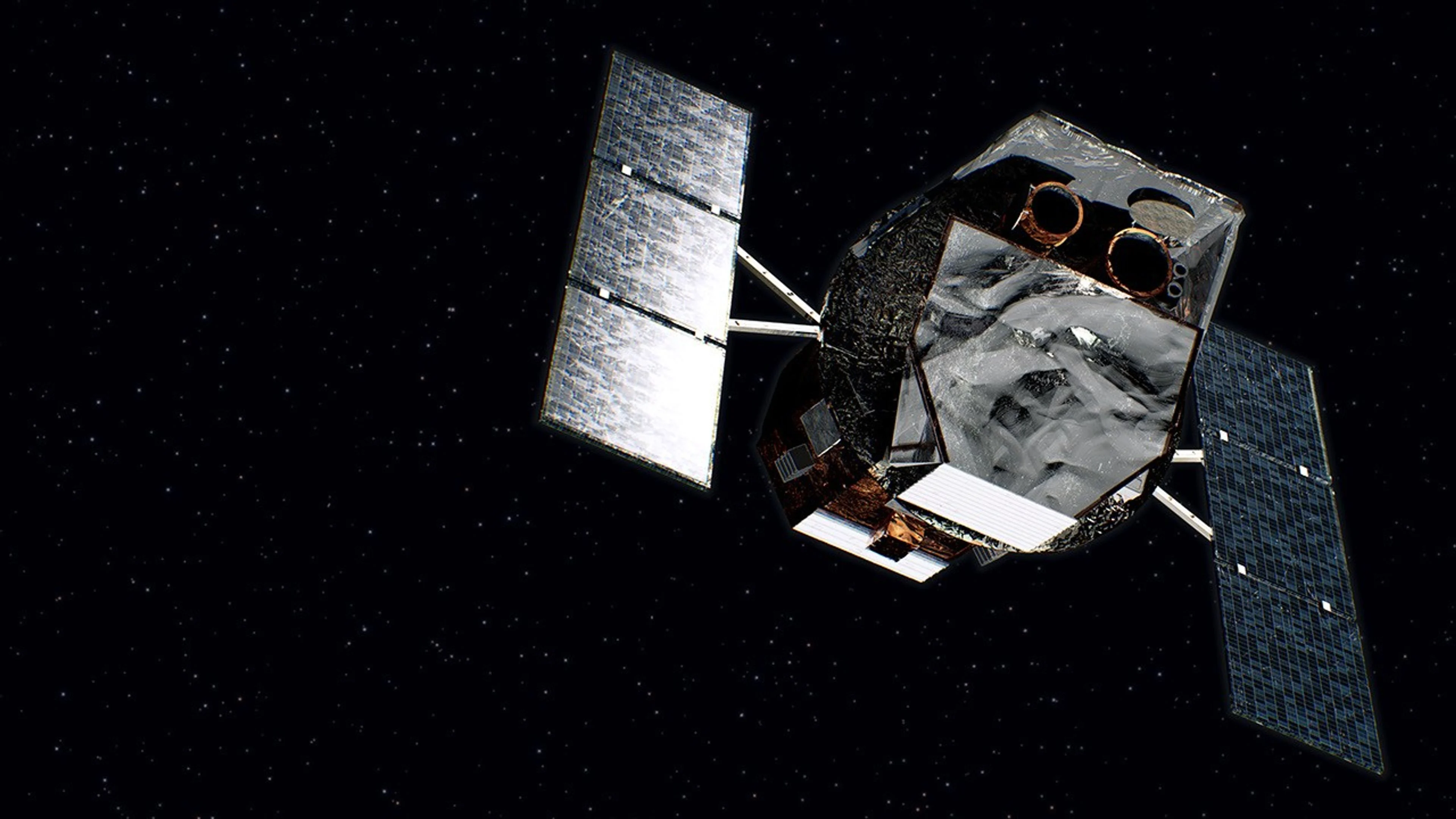 El telescopio espacial Swift de la NASA en una ilustración orbital