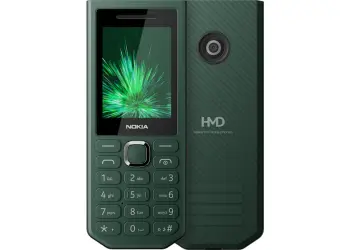 Nokia 300 Charge en color verde, visto por delante y por detrás