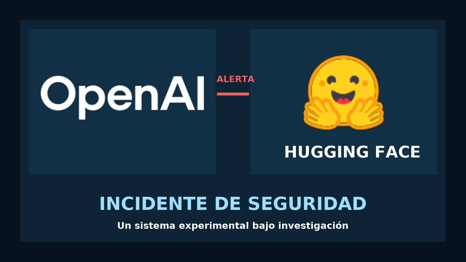Logotipos de OpenAI y Hugging Face unidos por una alerta de seguridad