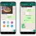 Dos pantallas de WhatsApp muestran el envío de dinero en un chat