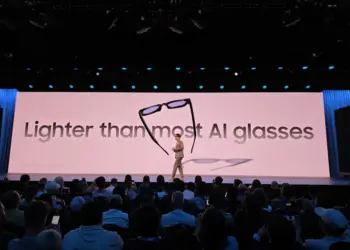 Gafas inteligentes de Samsung mostradas en Galaxy Unpacked