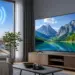 Televisor moderno recibiendo una señal de TDT mediante una antena