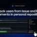 Imagen oficial relacionada con Block users from comments in personal repositories