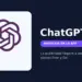 Logotipo de ChatGPT junto a un aviso de anuncios en la aplicación
