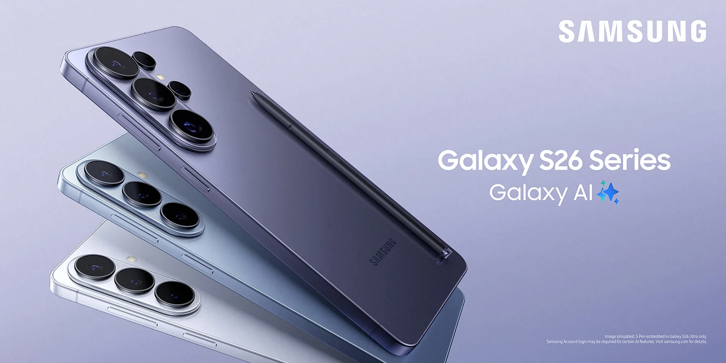 Gama Galaxy S26 utilizada como referencia visual del rumor sobre el futuro Galaxy S27 Ultra