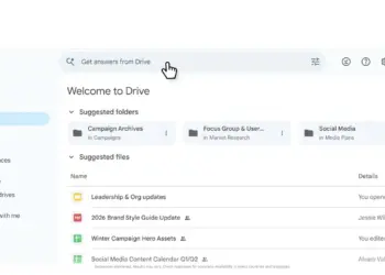 Interfaz de Google Drive para ordenar archivos y carpetas