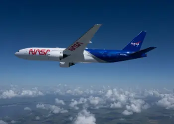 Imagen oficial relacionada con NASA’s B777 Gets New Coat of Paint