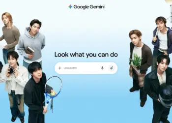 Imagen oficial relacionada con Try 4 new interactive BTS experiences inside the Gemini app