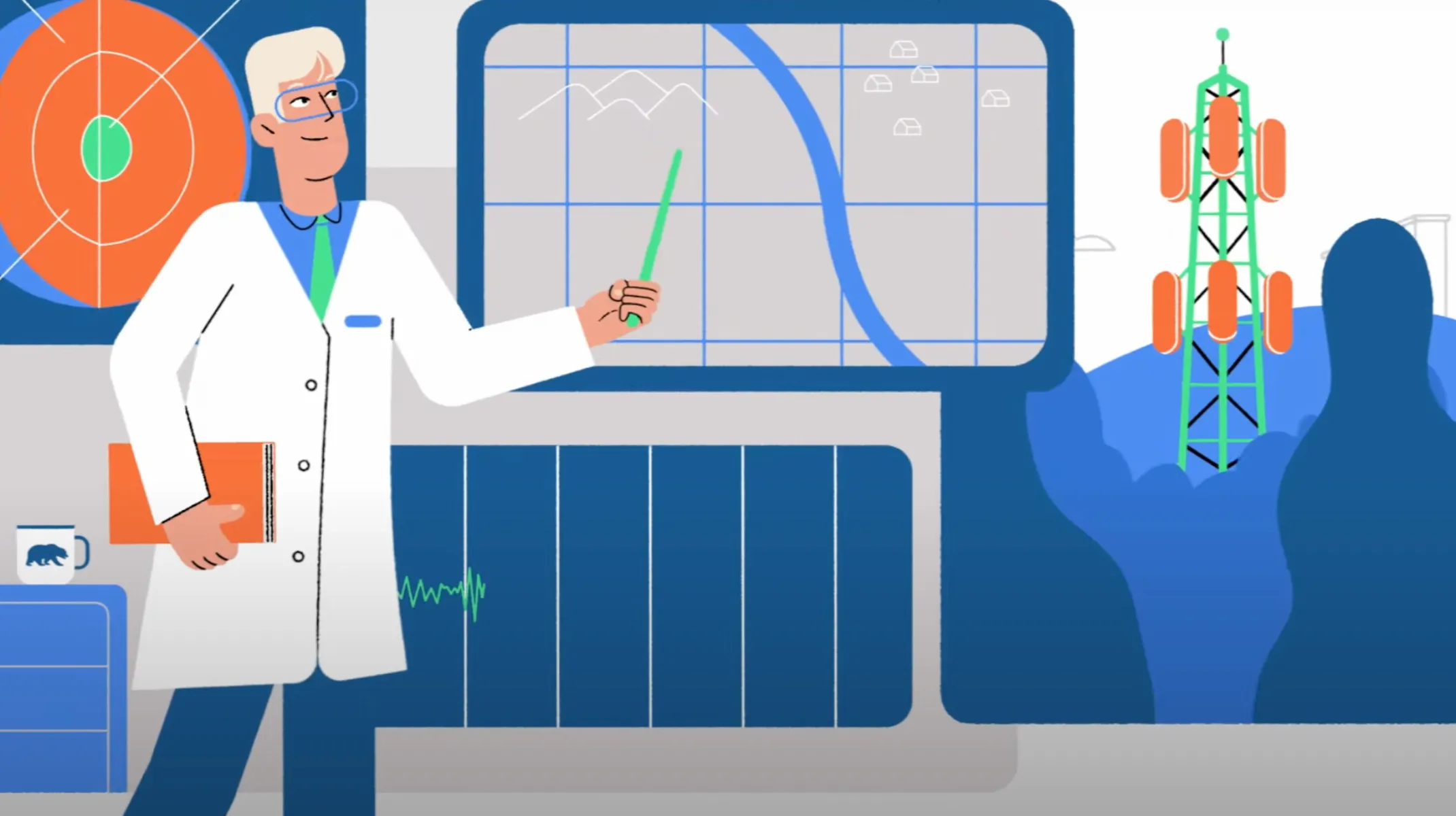 Ilustración oficial de Google del sistema de alertas de terremotos de Android