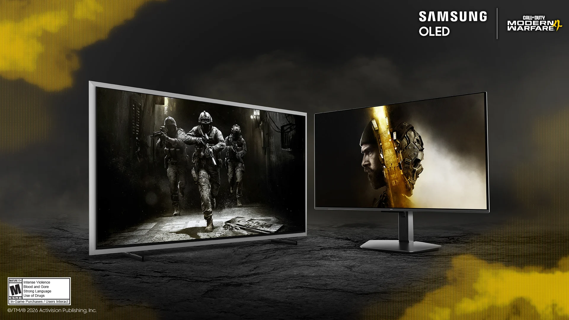Pantallas Samsung OLED y Odyssey muestran imágenes de Call of Duty: Modern Warfare 4