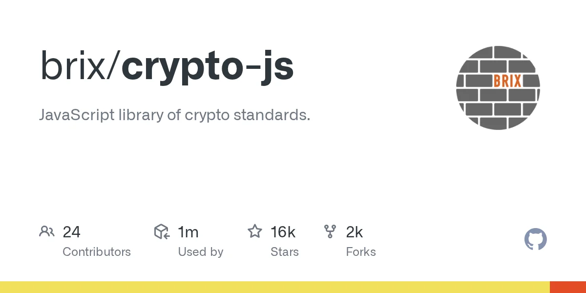 Repositorio oficial de crypto-js en GitHub
