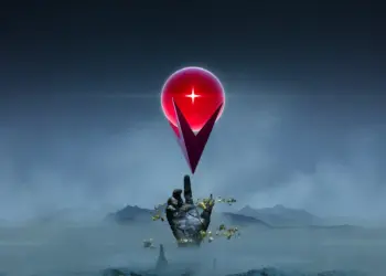 Imagen oficial de Light No Fire con una mano y un símbolo rojo sobre un paisaje de fantasía