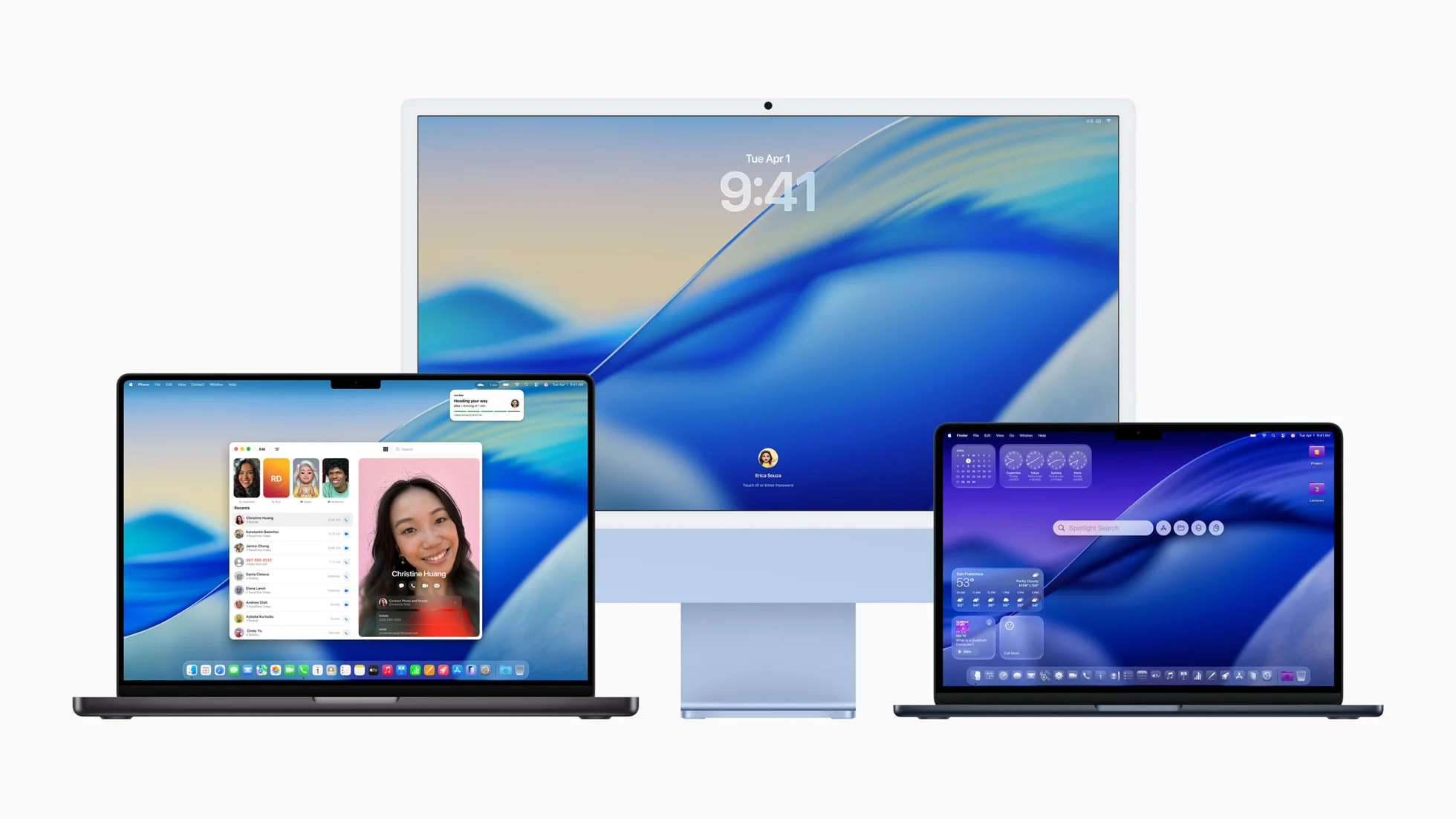 Ordenadores Mac con la interfaz de macOS Tahoe