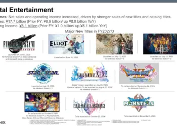 Diapositiva oficial de Square Enix con lanzamientos de juegos HD para Nintendo Switch 2