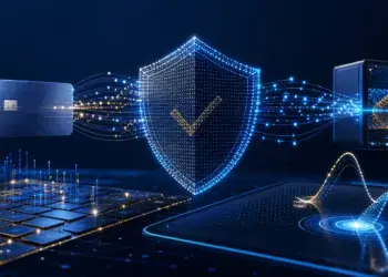 Ilustración de un pago digital protegido mediante biometría de comportamiento