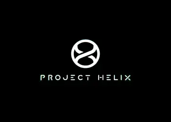 Logotipo de Project Helix sobre fondo negro; el texto de la imagen está en inglés