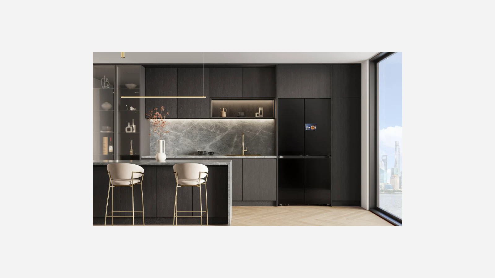 Frigorífico Samsung conectado en una cocina
