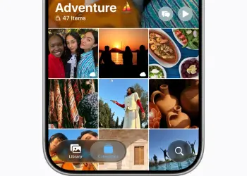 Aplicación Fotos en un iPhone