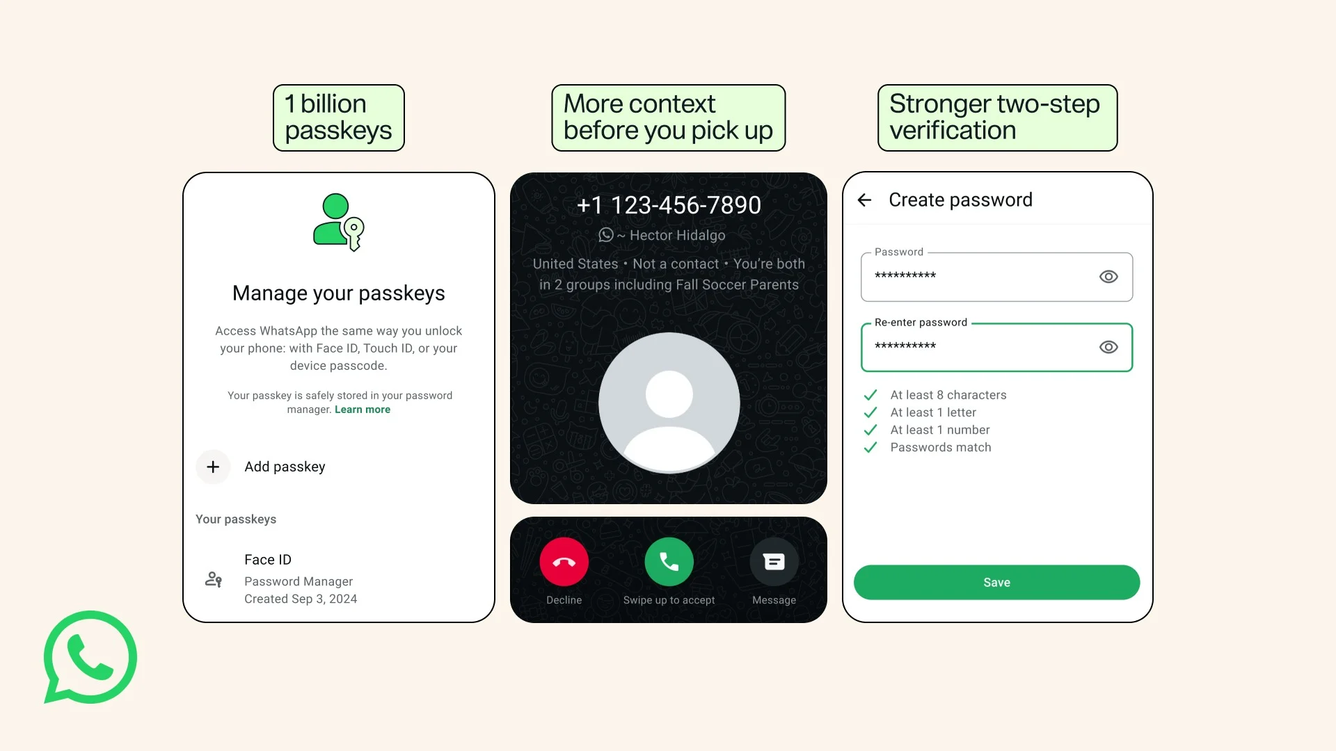 Controles de seguridad de WhatsApp