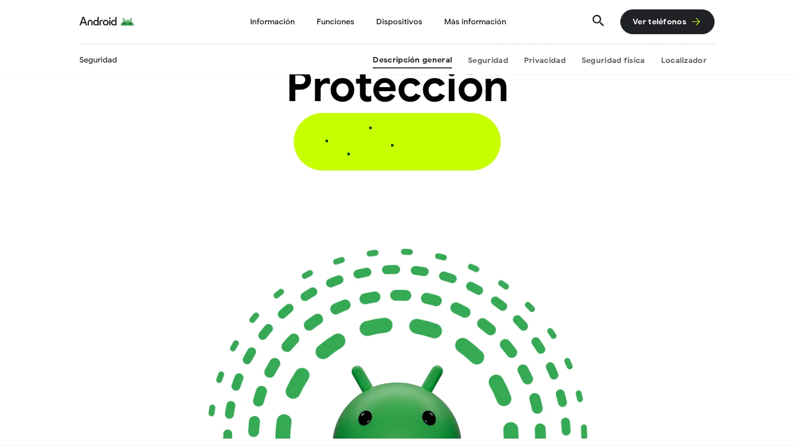 Mascota de Android bajo varias capas de protección