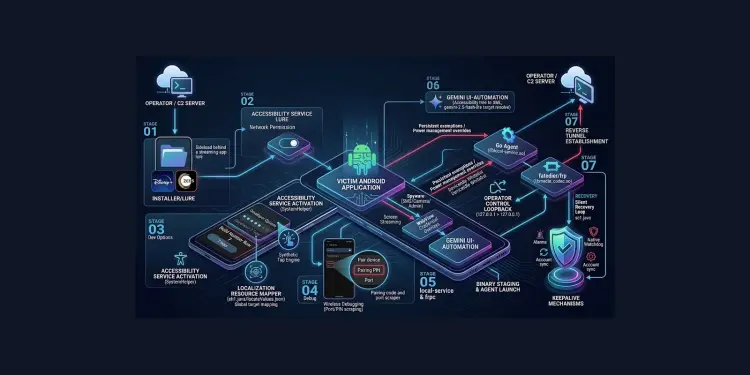 Diagrama del funcionamiento del malware RatHat