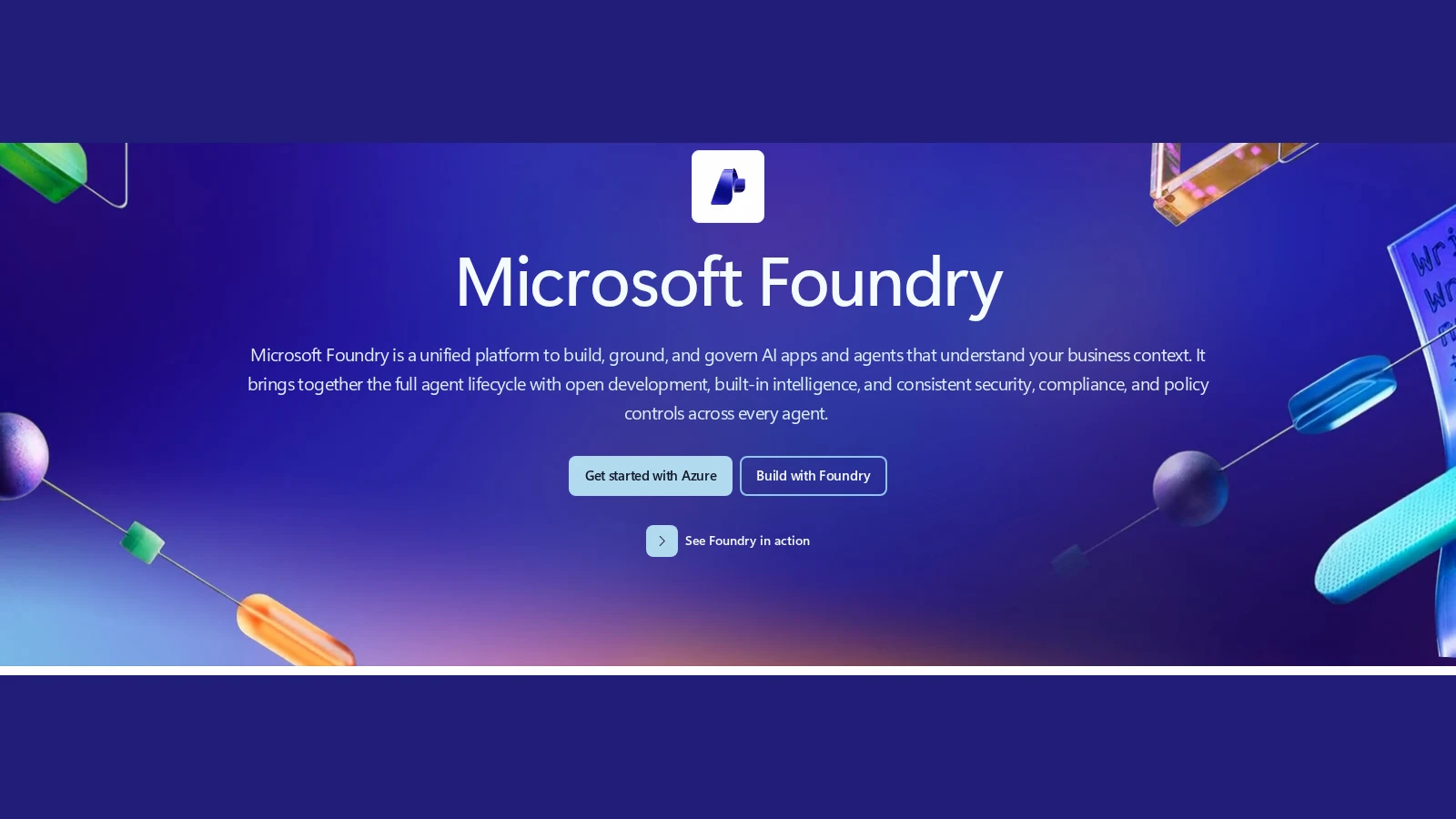 Página oficial de Microsoft Foundry