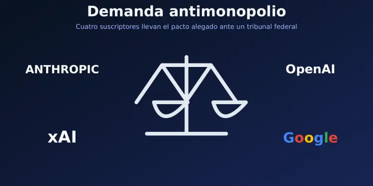 Balanza entre Anthropic, OpenAI, xAI y Google
