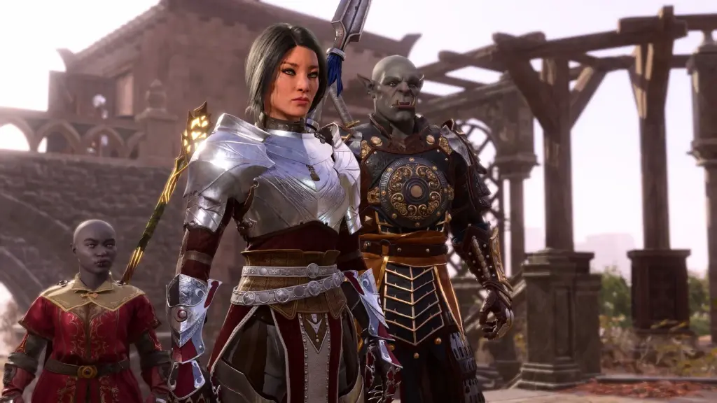 Grupo de aventureros en una zona en ruinas de Act Two Expansion