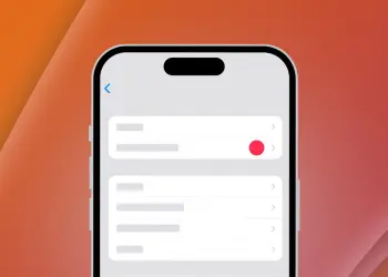 iPhone ilustrado con una pantalla de ajustes