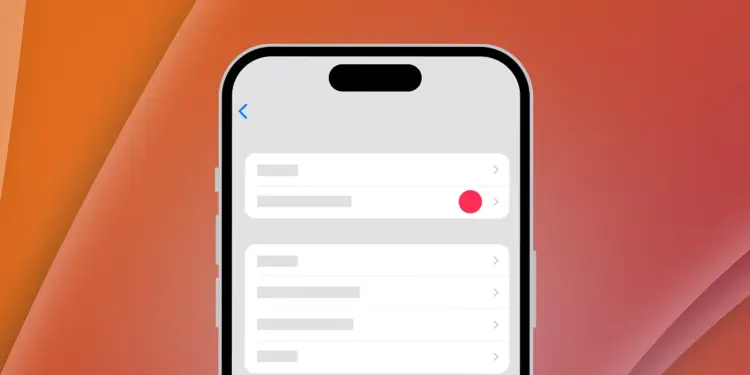 iPhone ilustrado con una pantalla de ajustes
