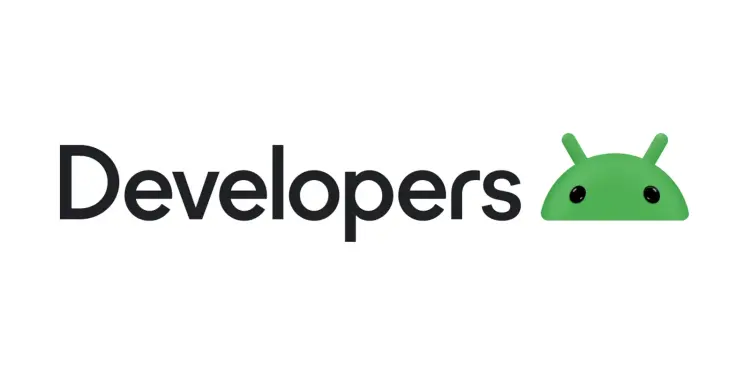 Logotipo de Android Developers con la mascota verde de Android