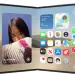 Pantalla de inicio de un iPhone Duo plegable abierta