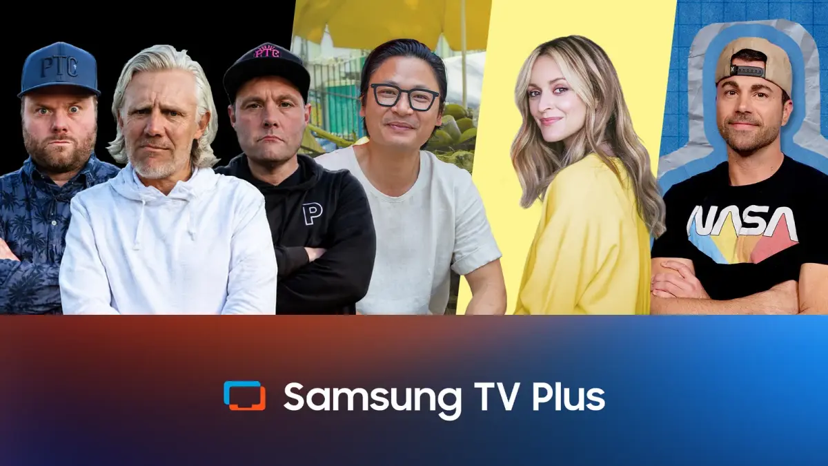 Creadores de contenido y logotipo de Samsung TV Plus