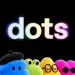 Nombre Dots y cuatro personajes de colores