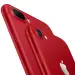Dos iPhone 7 rojos vistos desde atrás, uno de ellos un iPhone 7 Plus