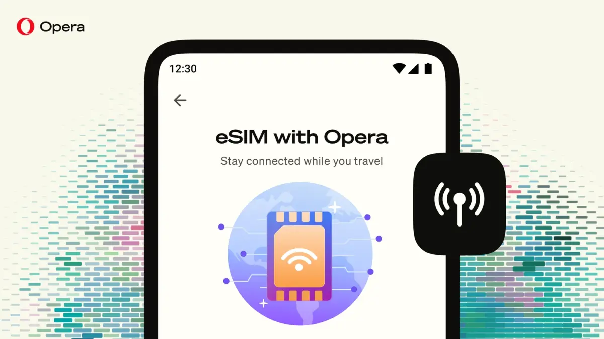 Pantalla de eSIM de Opera en Android