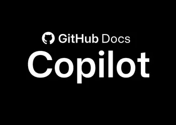 Logotipo de GitHub Copilot sobre fondo negro