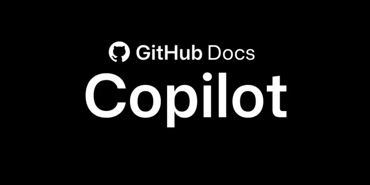 Logotipo de GitHub Copilot sobre fondo negro
