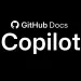 Logotipo de GitHub Copilot sobre fondo negro