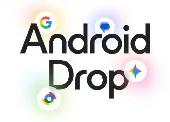 Imagen promocional del September Android Drop de Google, con los iconos de Gemini, Mensajes y Find Hub