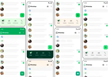 Pantallas de WhatsApp con barra de navegación inferior
