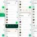 Pantallas de WhatsApp con barra de navegación inferior