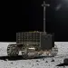Recreación artística del rover lunar MAGPIE de la ESA sobre la superficie de la Luna
